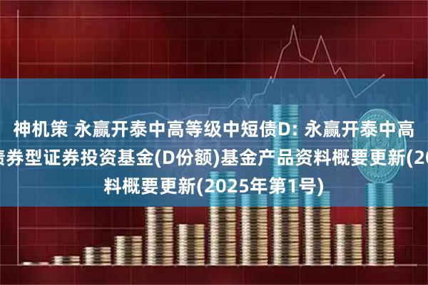 神机策 永赢开泰中高等级中短债D: 永赢开泰中高等级中短债债券型证券投资基金(D份额)基金产品资料概要更新(2025年第1号)