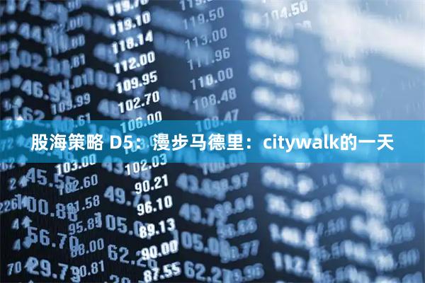 股海策略 D5：漫步马德里：citywalk的一天