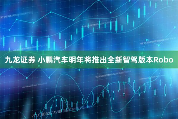 九龙证券 小鹏汽车明年将推出全新智驾版本Robo